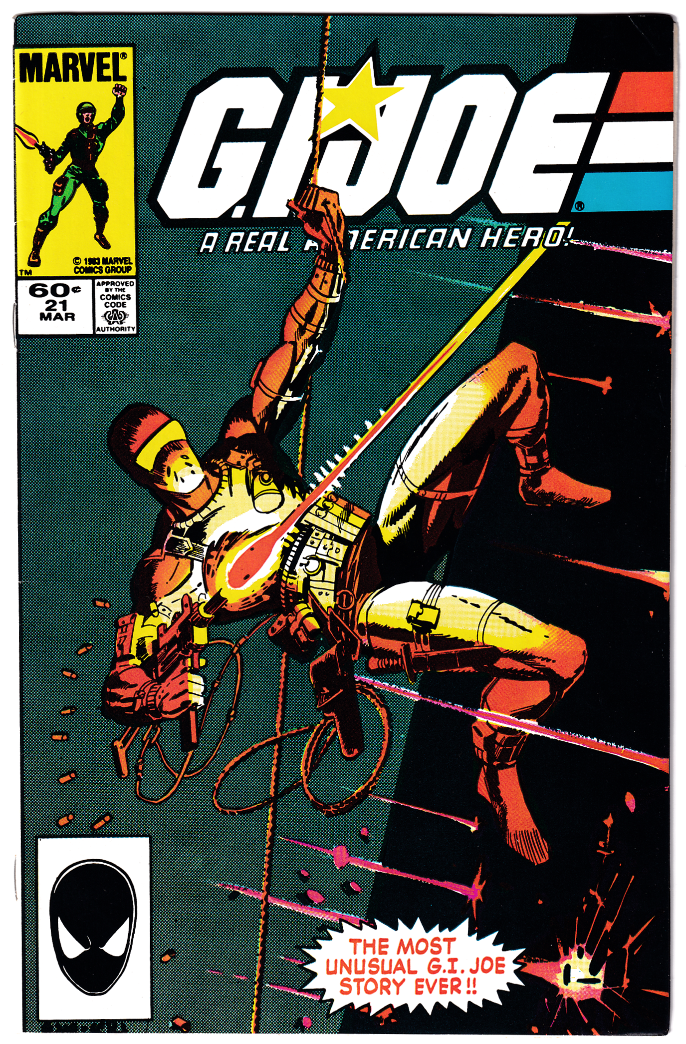 GI JOE #21 VF- (7.5) 1st app. STORM SHADOW! Key! Rare third print! 1984