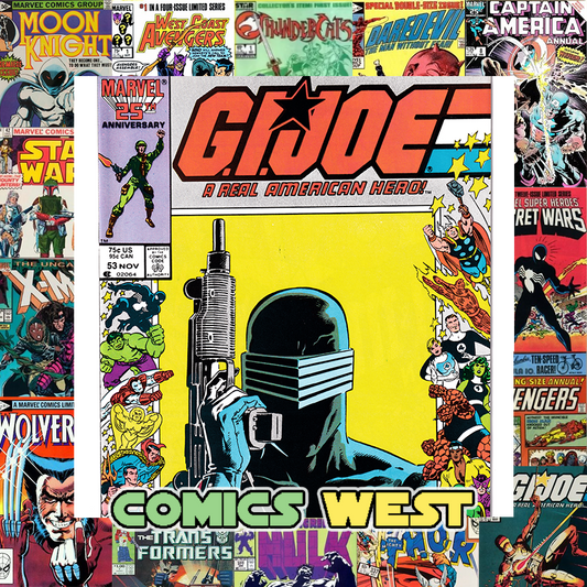 GI JOE #53 NM (9.4) Marvel 25th Anniversary cover! Snake Eyes! Newsstand! 1986