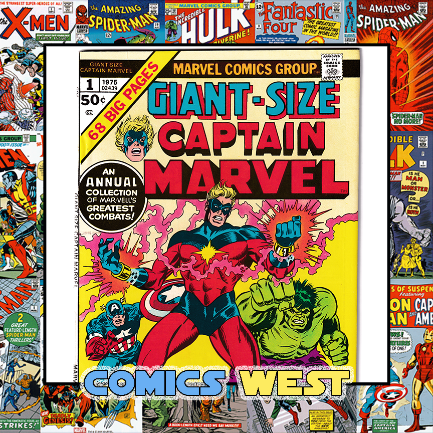 GIANT SIZE CAPTAIN MARVEL #1 VF- (7.5) Captain America! Hulk! 1975