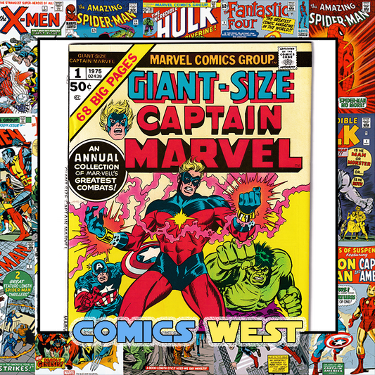 GIANT SIZE CAPTAIN MARVEL #1 VF- (7.5) Captain America! Hulk! 1975