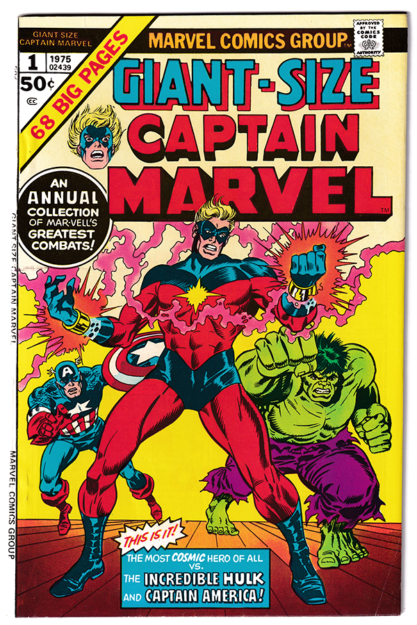 GIANT SIZE CAPTAIN MARVEL #1 VF- (7.5) Captain America! Hulk! 1975