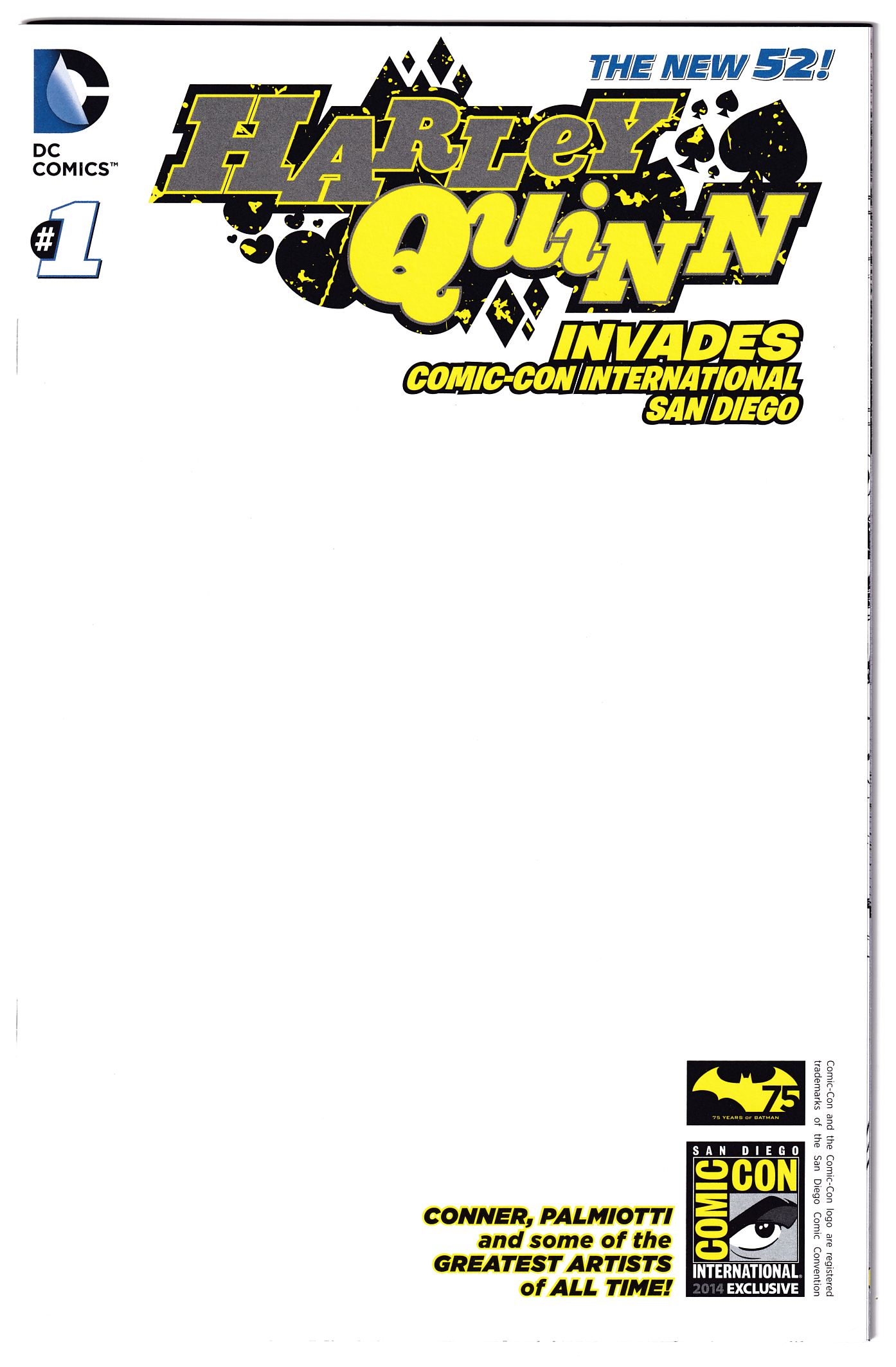HARLEY QUINN INVADES SDCC NM (9.4) Sketch cover exclusive! 2014