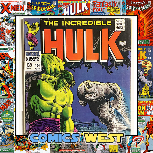 INCREDIBLE HULK #104 FN/VF (7.0) Hulk vs. Rhino! Iconic cover!