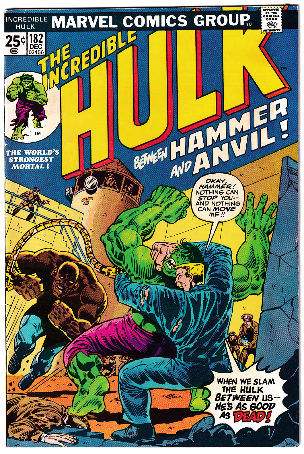 INCREDIBLE HULK #182 FN/VF (7.0) 3rd app. WOLVERINE! MVS missing