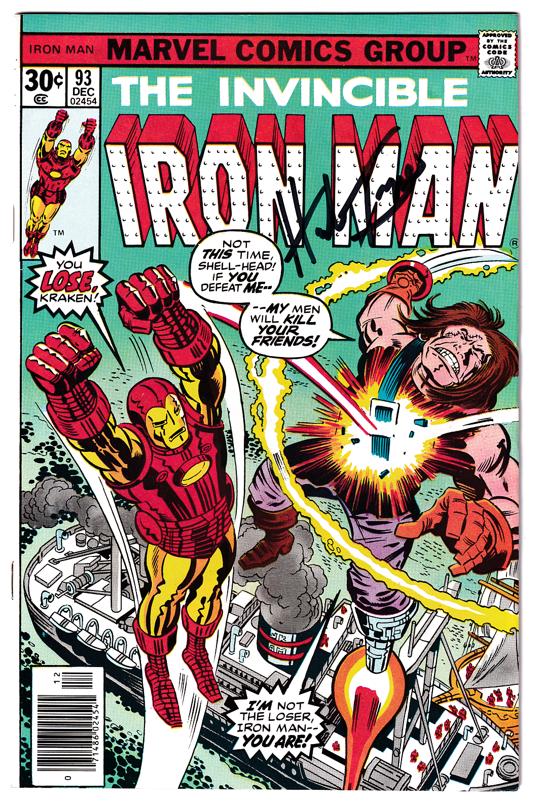 IRON MAN #93 NM- (9.2) Signed by Herb Trimpe! 1976