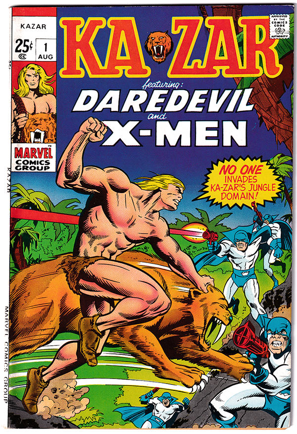 KA-ZAR #1 VF/NM (9.0) Hidden profanity cover! 1970