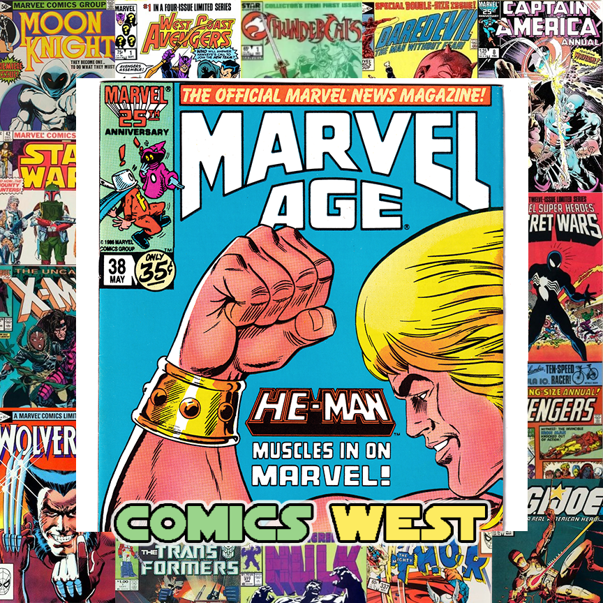 MARVEL AGE #38 VF (8.0) He-Man cover! 1986