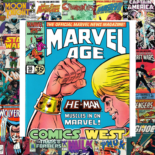 MARVEL AGE #38 VF (8.0) He-Man cover! 1986