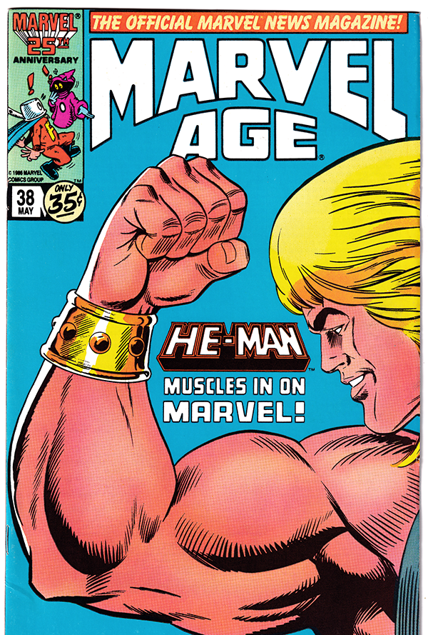 MARVEL AGE #38 VF (8.0) He-Man cover! 1986