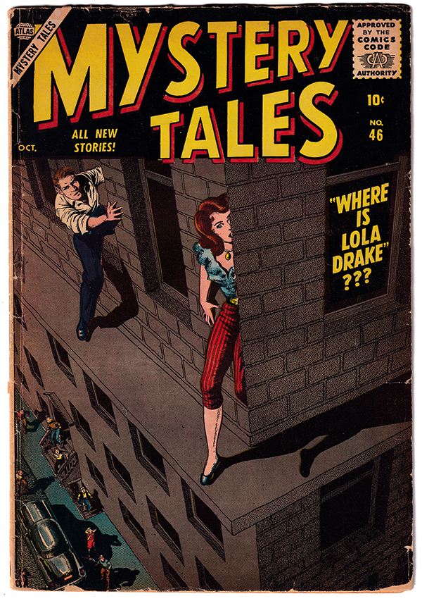 MSTERY TALES #46 GD+ (2.5) Bill Everett cover! 1952 Atlas