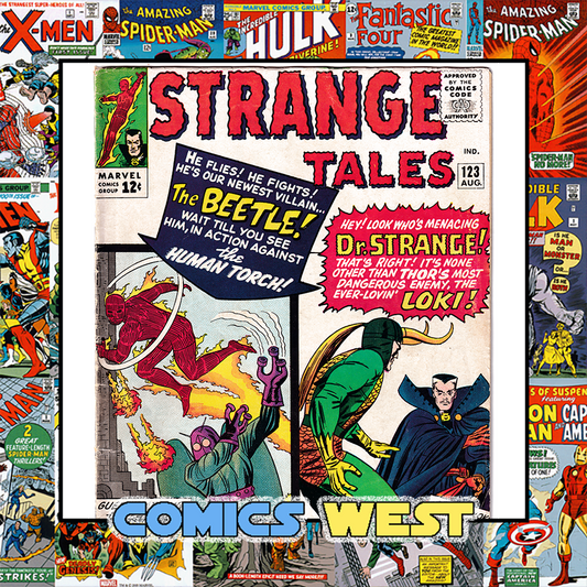 STRANGE TALES #123 VG+ (4.5) 1st app. BEETLE! 1st THOR x-over! 1964