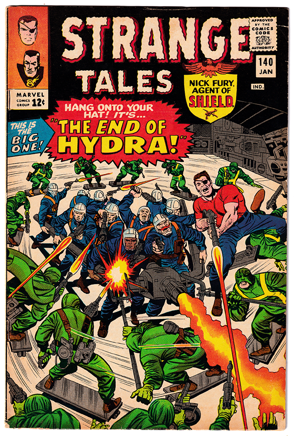 STRANGE TALES #140 FN- (5.5) Fury! Hydra! Ditko! Kirby! 1966