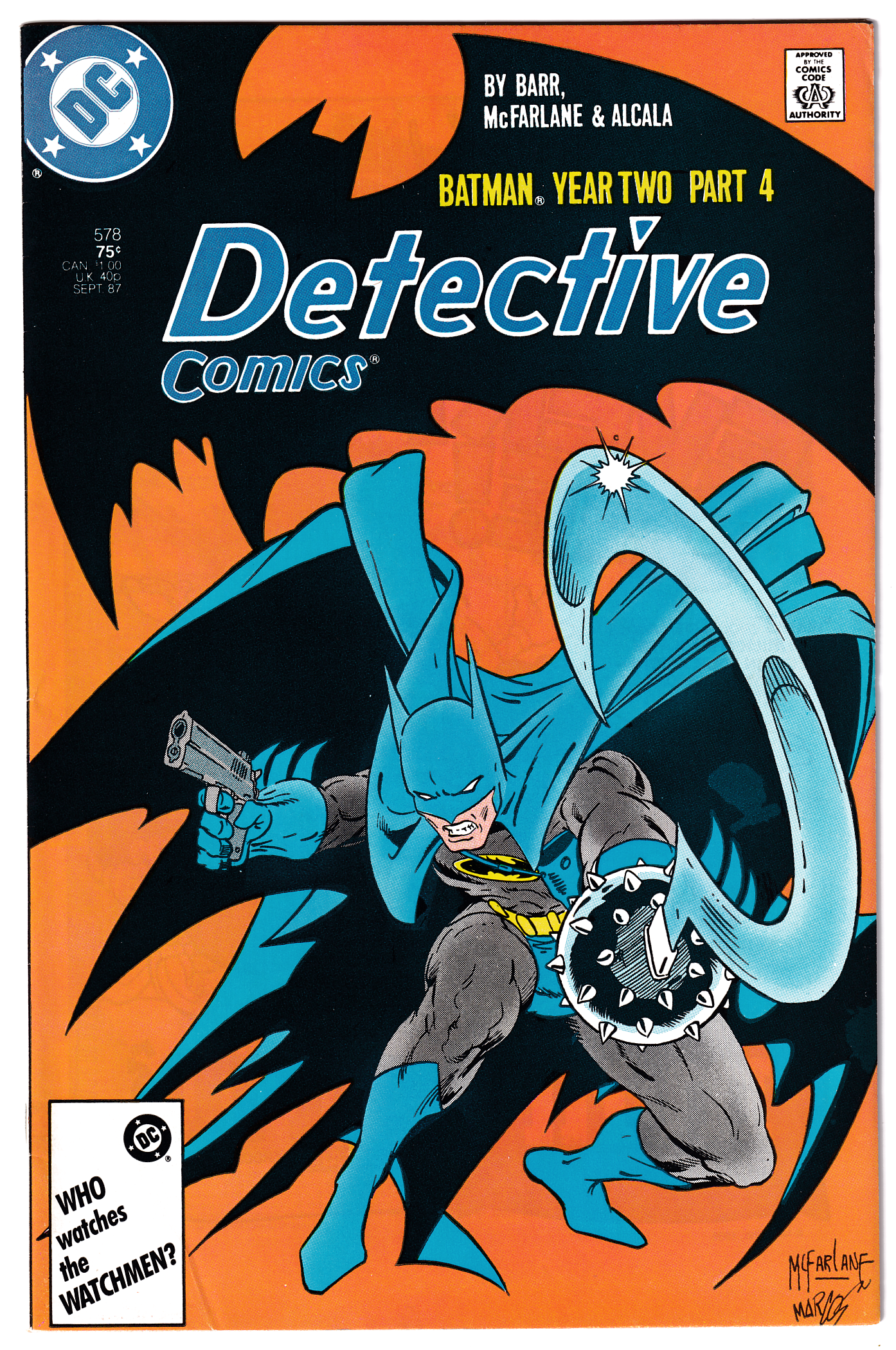 DETECTIVE COMICS #578 VF- (7.5) Todd McFarlane cover and art! 1987