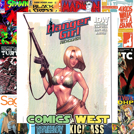 DANGER GIRL REVOLVER #1 NM+ (9.6) 500 copies, signed by J. Scott Campbell!