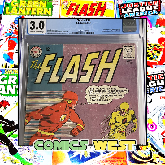 FLASH #139 CGC 3.0 1st appearance Prof. Zoom Reverse Flash! KEY!