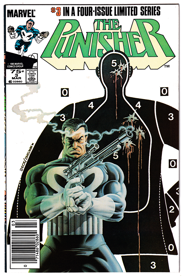 PUNISHER #3 FN (6.0) Limited Series Mike Zeck cover! 1986